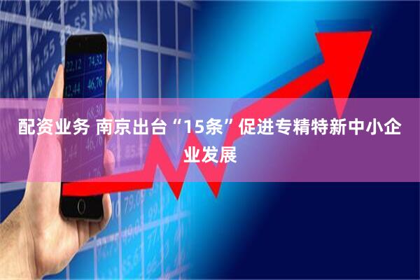 配资业务 南京出台“15条”促进专精特新中小企业发展